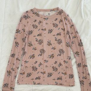 Floral SO Long Sleeve Juniors XS